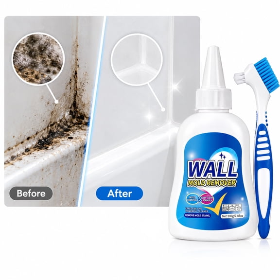 Mold Stain Remover Gel - Mold Mojo Mold Removal Gel,Wall Mold Remover,Heavy Duty for Walls, Grout,Shower & Washer Gasket,Ideal