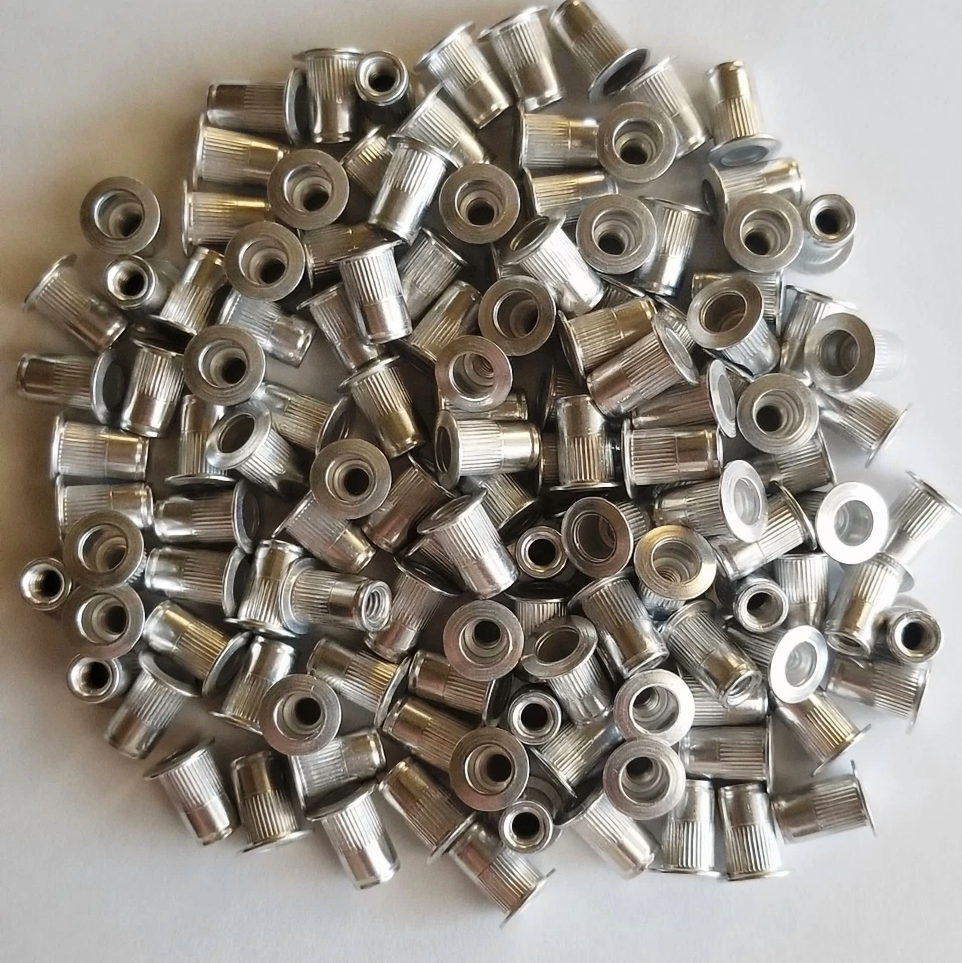 CIRCLE- 100 Pcs 8-32 Aluminum Flange Nutserts Rivet Nut Rivnut Nutsert