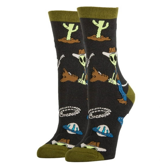 Oooh Yeah Women's Novelty Crew Socks, Funny Socks, Crazy Silly Socks, Cool Fashion Socks, Final Frontier