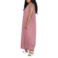 thumbnail image 2 of Jalioing Women's Sweatshirt Dress Oversized Sleeveless Hooded Maxi Dresses Solid Casual Hoodie Dress with Pocket, 2 of 6