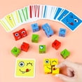 thumbnail image 3 of Magic Match Wooden Blocks - Pegged Puzzles for Kids, Interactive Face-Changing Educational Toy with Parent-Child Bonding, Montessori Learning, Problem-Solving Skills Development, and Creative Building, 3 of 5