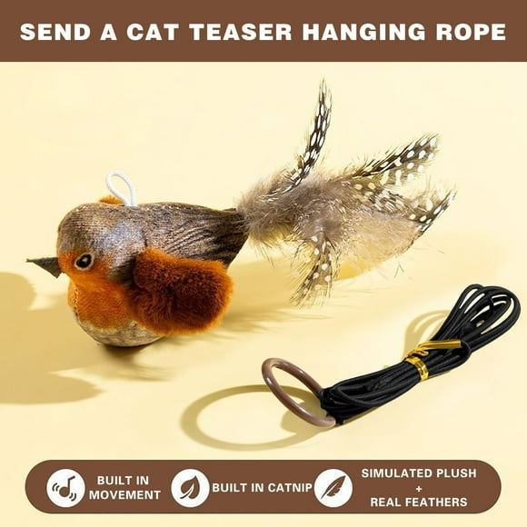 TIMIFIS A Decompression, Toys Feathers Birds Kittens Gnawing and Teasing Sticks Keep Themselves Entertained Relieve Boredom and Resist Scratching and Biting Pet Supplies Home Decor