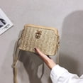 thumbnail image 3 of Bolso de mano de paja para mujer, bandolera de paja, bolso de mano de ratán para playa de verano, bolso de mano tejido a mano, 3 of 6
