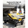 thumbnail image 2 of VEVOR Floor Jack, 3 Ton (6614 lbs) Capacity, Aluminum & Steel Racing Floor Jack with Dual Pistons Quick Lift Pump & Extension Post, Hydraulic Trolley Car Lift for SUV Pickup, Lifting Range 5.9"-29.3", 2 of 9
