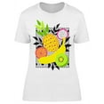 thumbnail image 1 of Colorful Tropical Fruits Kiwi T-Shirt Women -Image by Shutterstock, Female x-Large, 1 of 2