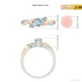 thumbnail image 6 of ANGARA Natural Aquamarine and Diamond Twisted Vine Engagement Ring in 14K White & Rose Gold for Women (Size-5mm) | March Birthstone, Anniversary, Jewelry Gift for Women | Natural Aquamarine Ring, 6 of 10