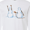 thumbnail image 4 of Inktastic Snowman Stickup with Hairdryer Long Sleeve T-Shirt, 4 of 5