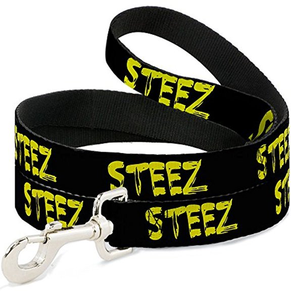 Buckle-Down "STEEZ Brushed Black Yellow" Dog Leash