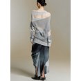 thumbnail image 5 of Suéteres de punto empalmados elegantes de verano para mujer, moda holgada, informal, suave, combinable, populares, para jóvenes, delgados, largos, para chicas, geniales, nuevos, 5 of 5