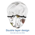 thumbnail image 4 of Shower Caps,Dachshund Footprint Bone Waterproof Shower Cap for Women 4 Pieces,Double Reusable Hair Cover for Shower PEVA Elastic Stretch Hem, 4 of 7