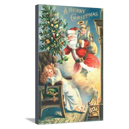 Father Christmas  Stretched Canvas Print Wall Art  Walmart  com