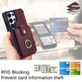 thumbnail image 5 of For Samsung Galaxy S26 Ultra 5G RFID Blocking Accordion Wallet Case Magnetic Flip Cover Multi-Card Slots With Ring Holder Detachable Shoulder Strap And Wrist Strap,Wine red,For Galaxy S26 Ultra 5G, 5 of 9