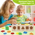 thumbnail image 3 of Caja clasificadora de colores y formas V-Opitos de Montessori Toys, de 1 a 3 años, 3 of 7