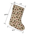 thumbnail image 2 of Christmas Stockings Beige Gift Pattern Personalized 14.8 Inch, 2 of 5