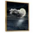 thumbnail image 3 of Designart 'Full Moon Night in Cloudy Sky VI' Nautical & Coastal Framed Canvas Wall Art Print, 3 of 5