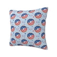 thumbnail image 2 of Wukai Donut with the USA Fag Premium Polyester Fleece Pillow Covers with Hidden Zipper Closure,Luxuriously Soft and Durable-12"x12", 2 of 7