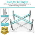 thumbnail image 5 of Vive Heavy Duty Bariatric Shower Chair - Non-Slip, Height Adjustable Bath Stool for Elderly, Seniors, & Disabled Adults - Supports 550 lbs, 5 of 9