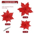 thumbnail image 4 of 12pcs Artificial Poinsettia for Christmas Wreaths, Garland Decorations and Holiday Crafts, 4 of 6