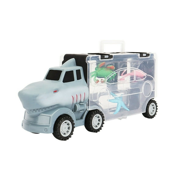 Cocobaby Shark Transport Carrier TRUCK Toy Vehicle with Sea animal Preschool Toys Xmas Boy Gift