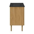 thumbnail image 6 of Bron 24 in. Brown Oak Bathroom Vanity With Black, 3-Hole Ceramic Sink Top, 6 of 8