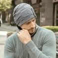 thumbnail image 4 of Promotion Liquidation Bonnet Tricoté Écharpe Réchauffeur de Visage Ensemble Bonnet Chapeau Écharpe Hommes Automne Hiver Bonnet Tricoté Moelleux Couvre-Chef, 4 of 6