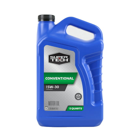 Super Tech Conventional SAE 5W-30 Motor Oil, 5 (Best Oil For Car Over 100k)