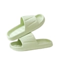 thumbnail image 5 of Wensltd Women Open Toe Slippers Flat Slide Soft Sole Lightweight Wide Width Daily Outdoor Walking Slippers Green, 5 of 5
