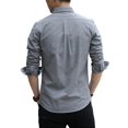 thumbnail image 2 of Beautiful Giant Men's Long Sleeve Oxford Dress Shirt Casual Button Down Shirt Regular Fit, 2 of 5