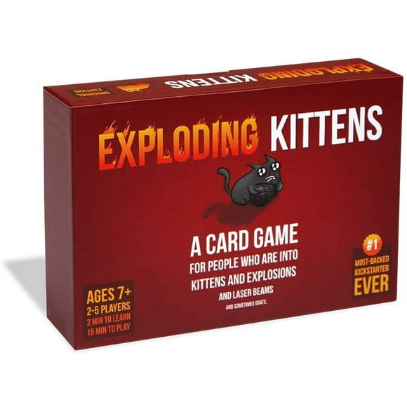 Exploding Kittens - A Russian Roulette Card Game, Easy Family-Friendly Party Games - Card Games for Adults, Teens & Kids - 2-5 Players
