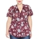 thumbnail image 1 of Blusa cruzada Rachel Roy Volantes Mujer 22W Rojo, 1 of 1