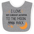 thumbnail image 3 of Inktastic I Love My Great Auntie to the Moon and Back Boys or Girls Baby Bib, 3 of 4