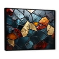 thumbnail image 3 of Designart "Cubic Marble Mosaic Tiles V" Extra Large Abstract Framed Wall Art - Modern Grey Abstract Marble Entryway Framed Wall Art Print, 3 of 7