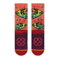 thumbnail image 2 of MERGE4 Taylor Reinhold Aloha Fish Large Crew Socks for Men and Women Red Yellow School of Fish Most Comfortable, 2 of 3