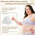 thumbnail image 2 of Tutuviw 12 Pcs Tummy Liners for Sweat Rash Cotton Under Belly Sweat Liners Plus Size Under Belly Perspiration Absorber Pads Belly Band for Skin Rash Belly Pad Band for Skin Rash - White, 2 of 7
