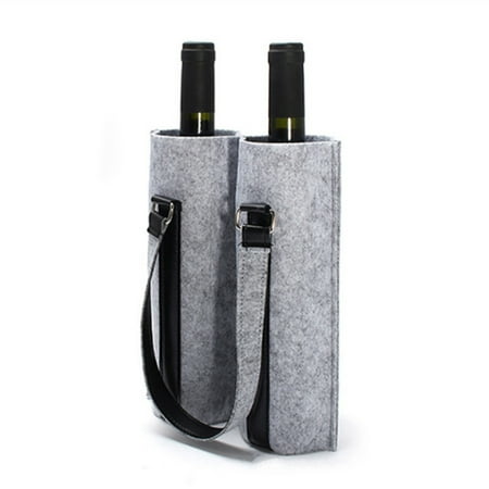 

greenhome Wine Carrier Tote Bag with Handle Fall Prevention Champagne Beer Beverage Bottle Packaging Bag Felt Handbag