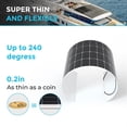 thumbnail image 2 of Renogy Panel solar de 200 W, 12 V, monocristalino ligero, ultraflexible, flexible, mono fuera de la red, cargador para vehículos marinos, caravanas, furgonetas, coches, barcos, superficies curvas, 2 of 5