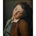 thumbnail image 2 of Pietro Rotari 20x23 Gold Ornate Framed and Double Matted Museum Art Print Titled - Young Boy Sleeping, 2 of 4
