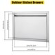 thumbnail image 3 of 8132|durable 1 stainless steel gabinete door left opening 17\, 3 of 6