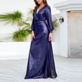 thumbnail image 4 of Pompotops Robe Sans Manches Unie pour Femmes, Robe Aguichant à Col en V en Solde, 4 of 5