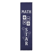 RibbonsNow Math Star Ribbons - 50 Flat Bookmark Style Ribbons No Card & String