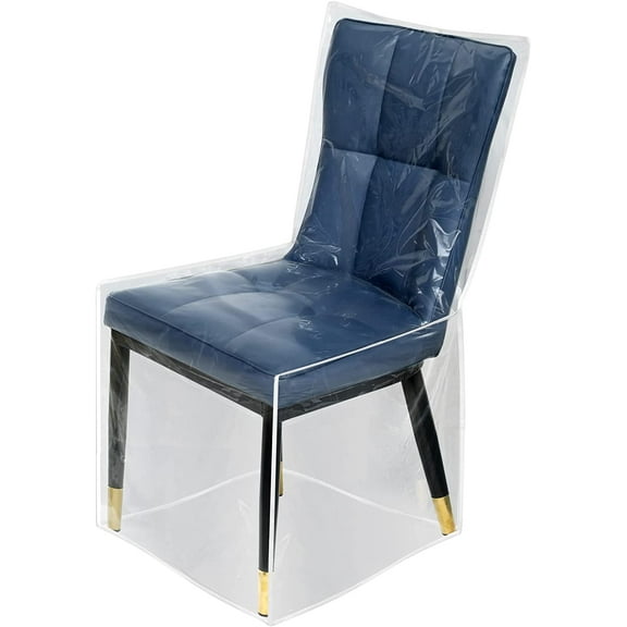 Plastic Dining Chair Covers,Clear PVC Seat Protectors for Dining Room, Waterproof and Dustproof Chair