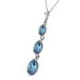 thumbnail image 2 of Galaxy Gold GG 14K White Gold 3.6 Carat Blue Topaz Pendant Necklace - December Birthstone - Communication & Serenity - 16" to 24" - Fine Jewelry for Women, 2 of 3