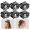 Black, variant on AUQ Scrunchies for Girls,Full of Glittering Diamonds Ponytail Holders,Mesh, Satin Rope、Black Hair Ties,Style1