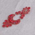 thumbnail image 5 of Pendientes colgantes grandes de Aleación Yashi con Diamantes de imitación rosa roja E1623, 5 of 5