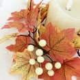 thumbnail image 3 of 9.84Inch Thanksgiving Autumn Fall Wreath Fall Door Wreath with Pumpkin Maples for Thanksgiving Halloween Festival Celebration Party Home Porch Decor, 3 of 9