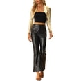 thumbnail image 2 of INSPIRE CHIC Cropped Bolero for Women's Holographic Party Shimmering Shiny Lightweight Metallic Cardigan, 2 of 6