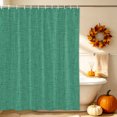 thumbnail image 3 of Forest Green Shower Curtain, Waterproof Shower Curtains for Bathroom, Rustic Farmhouse Solid Color Washable Fabric Bathtub Curtain Set Bath Decor with 12 Hooks Extra Long 72"x96", 3 of 4