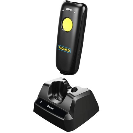 2D Wireless Barcode Scanner Compatible with Bluetooth, Portable USB 1D 2D QR Code Scanner for Inventory, Bar Code Image Reader for Tablet iPhone iPad Android iOS PC POS, with Charging Dock
