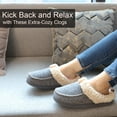 thumbnail image 3 of LongBay Women's Moccasin House Slippers, Wool-Like Memory Foam House Shoes with Plush Fleece Lining, Slip-On Moc Clogs for Indoor Outdoor, 3 of 7