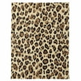 thumbnail image 7 of Abstract Brown Leopard Print Flannel Blanket for Bed,Travel and Camping, Impressionist Style Super Soft Cozy Blanket for All Seasons 60"x80", 7 of 7